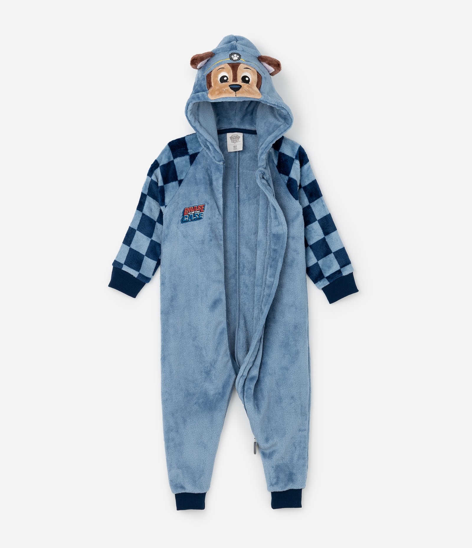 Pijama Jumper Infantil em Fleece com Bordado Patrulha Canina - Tam 2 a 6 Anos Azul 2