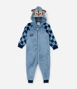 Pijama Jumper Infantil em Fleece com Bordado Patrulha Canina - Tam 2 a 6 Anos