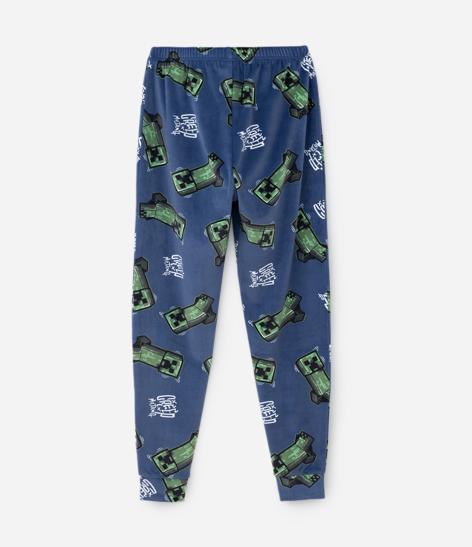 Pijama Infantil em Plush com Estampa Minecraft – Tam 5 a 14 Anos Azul