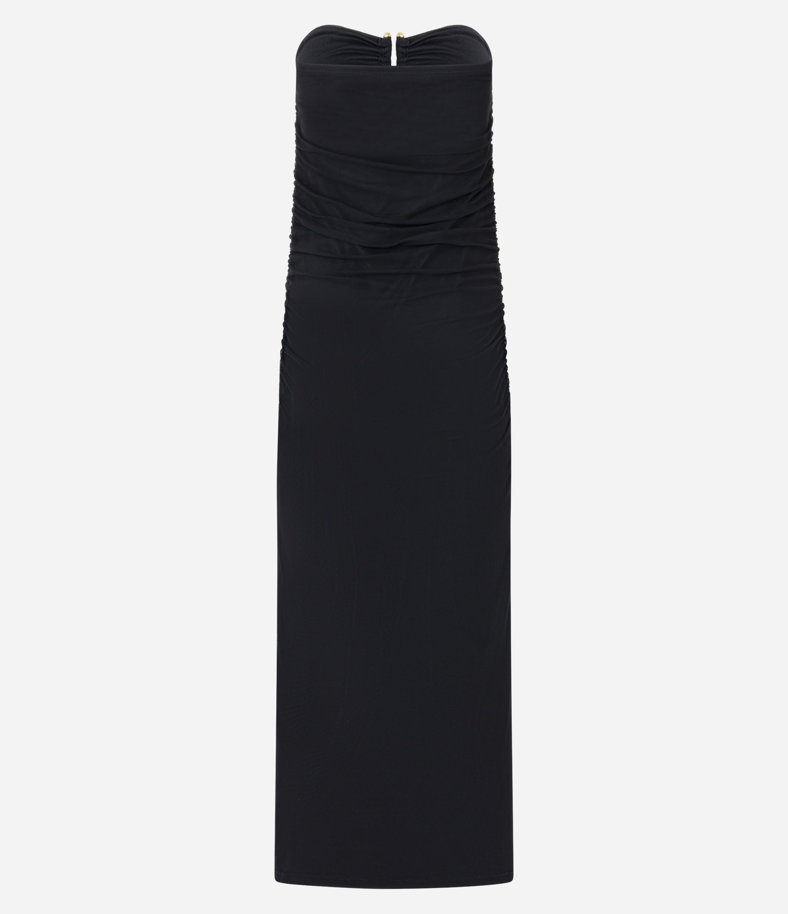 Vestido New Midi em Tule com Aviamento no Decote Preto 7