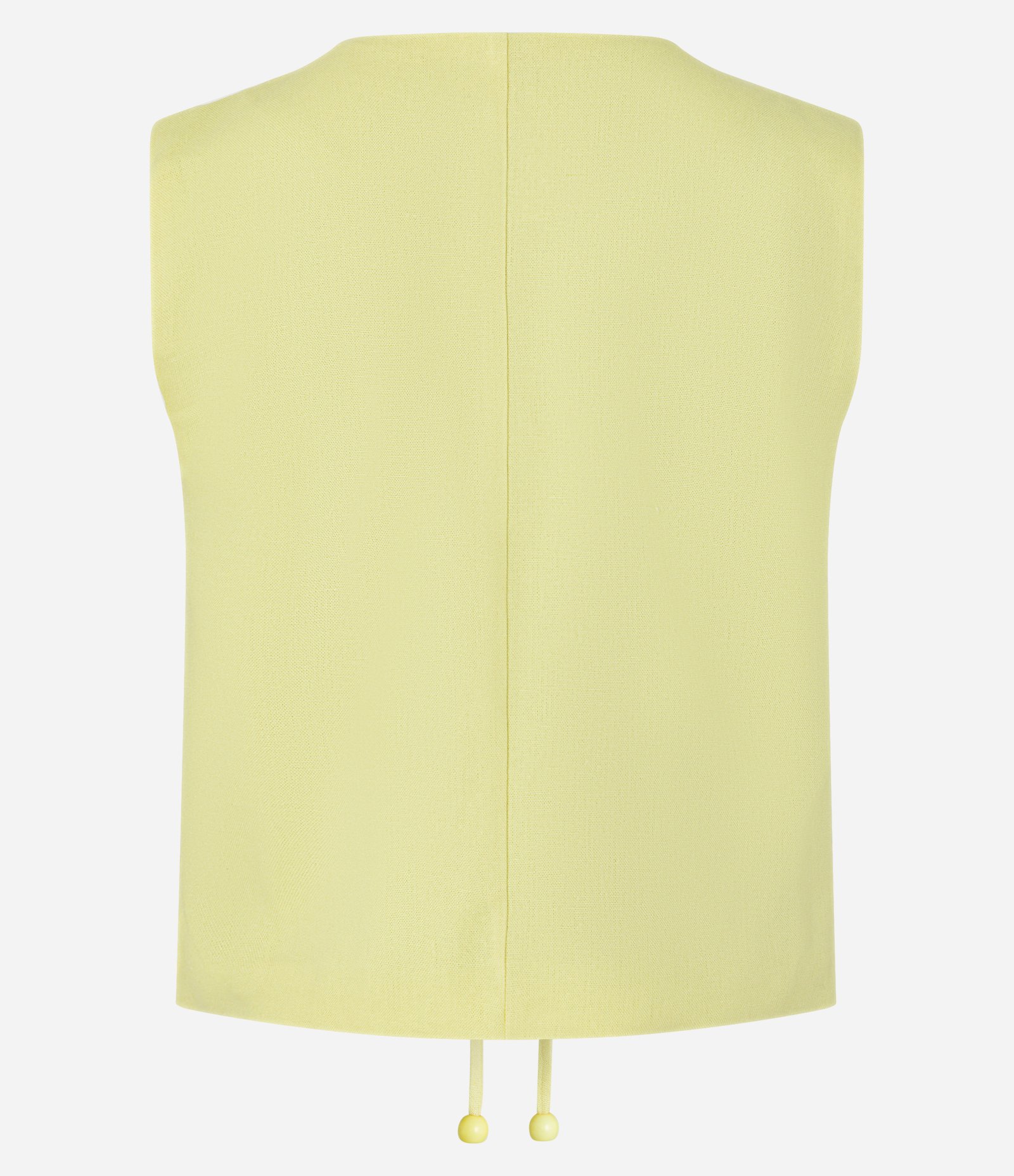 Colete em Viscolinho com Decote V Amarração Amarelo 6