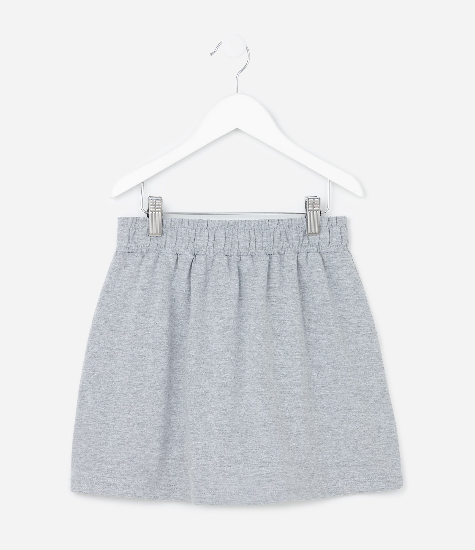Saia Infantil em Moletinho com Brilhos Aplicados - Tam 5 a 14 Anos Cinza 3