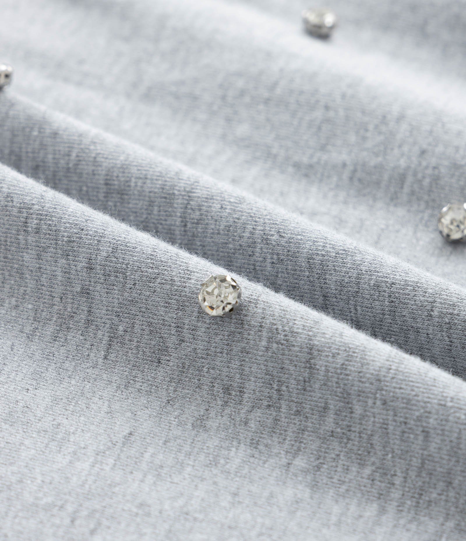 Saia Infantil em Moletinho com Brilhos Aplicados - Tam 5 a 14 Anos Cinza 4