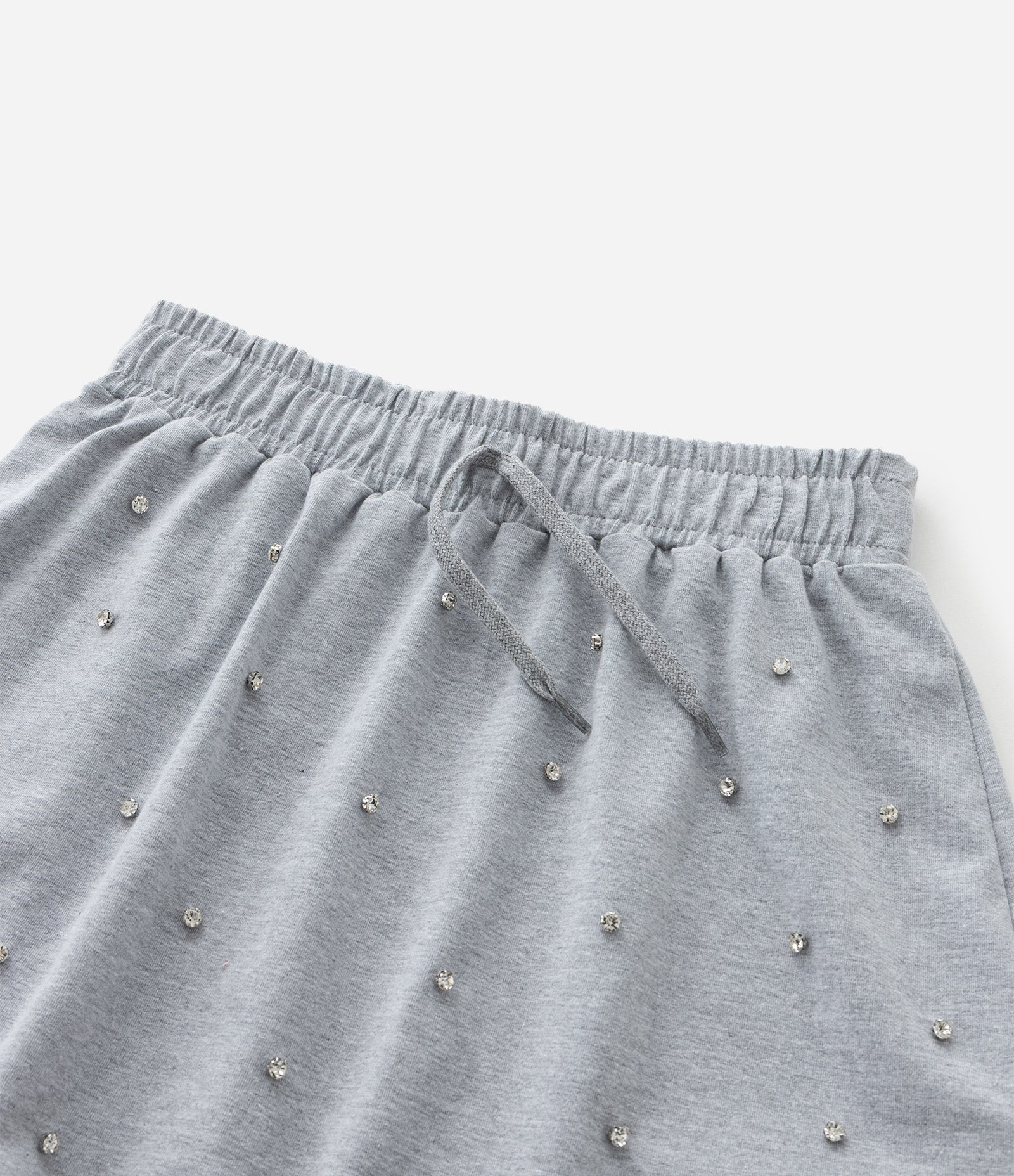 Saia Infantil em Moletinho com Brilhos Aplicados - Tam 5 a 14 Anos Cinza 6
