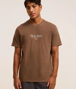 Camiseta Comfort em Algodão com Estampa Lettering Rio de Janeiro Estonada