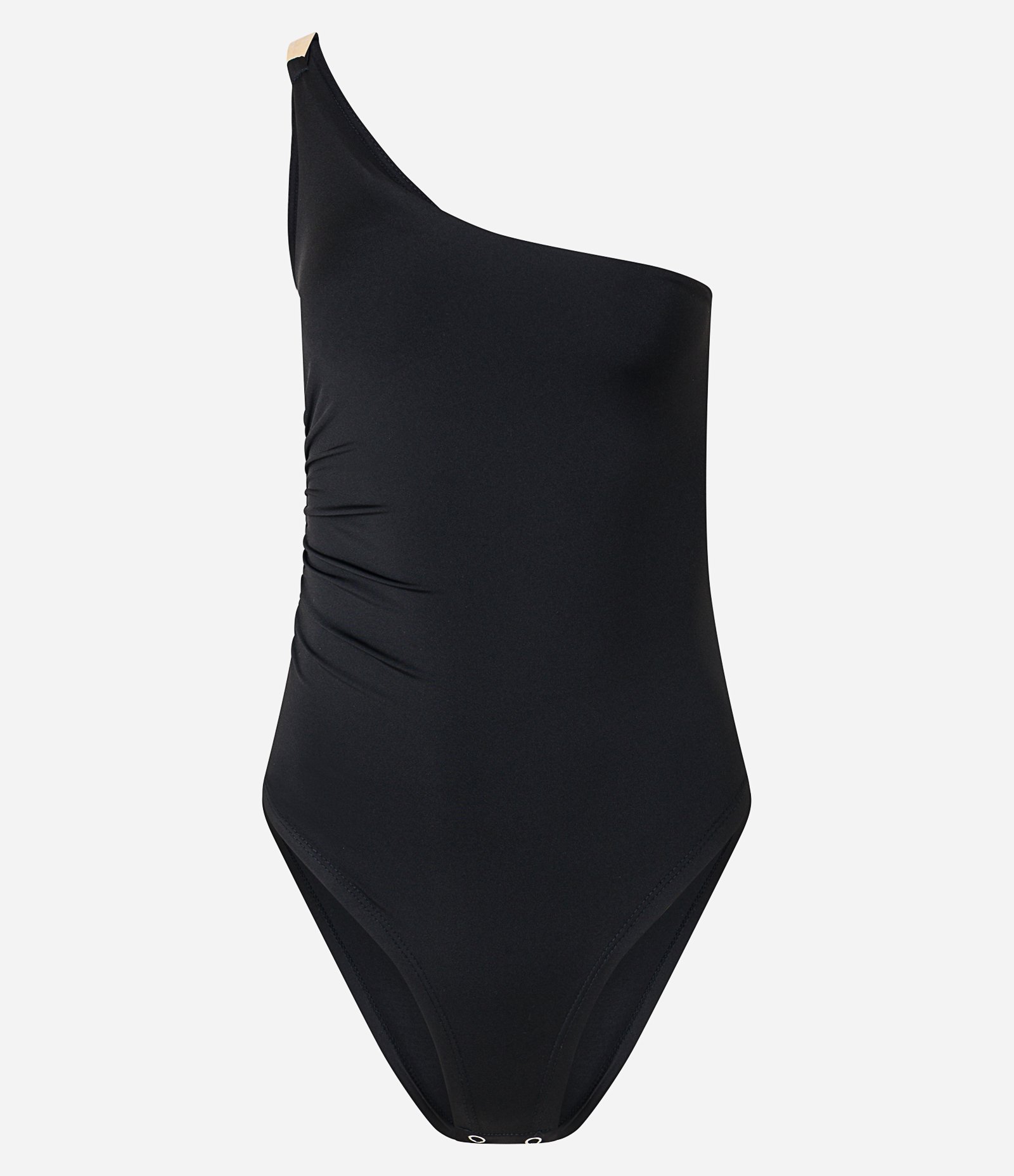 Body Ombro Só em Jersey com Franzido Lateral Preto 4