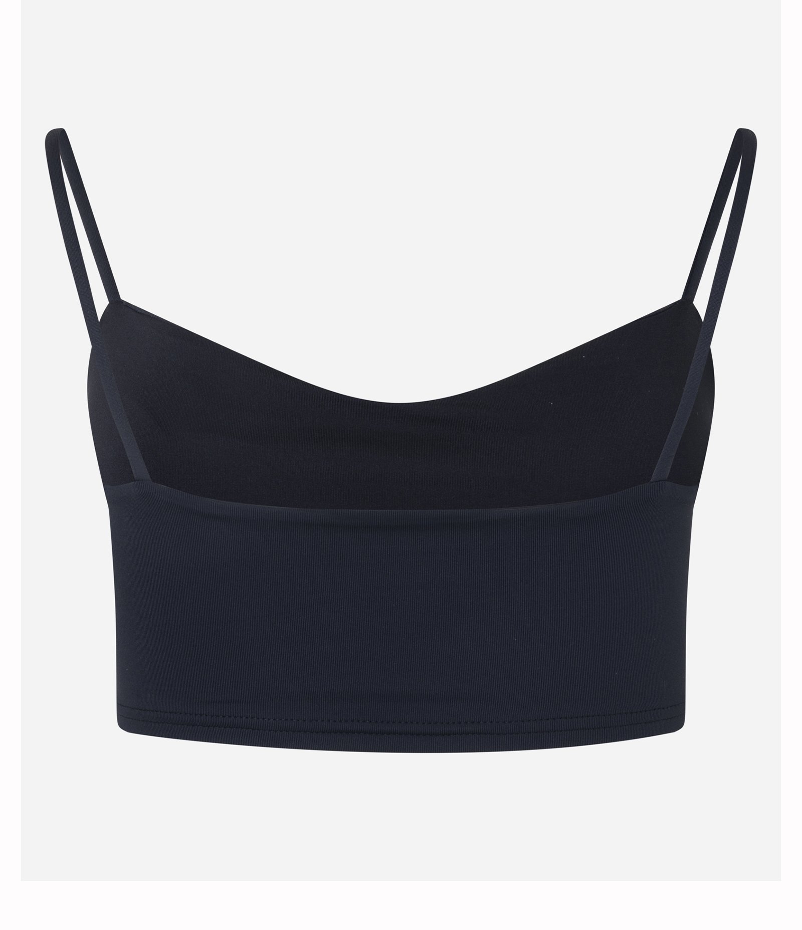 Top Esportivo em Microfibra com Busto Franzido Preto 8