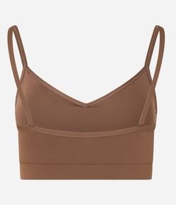 Top Bojo Esportivo em Microfibra com Franzido Frontal