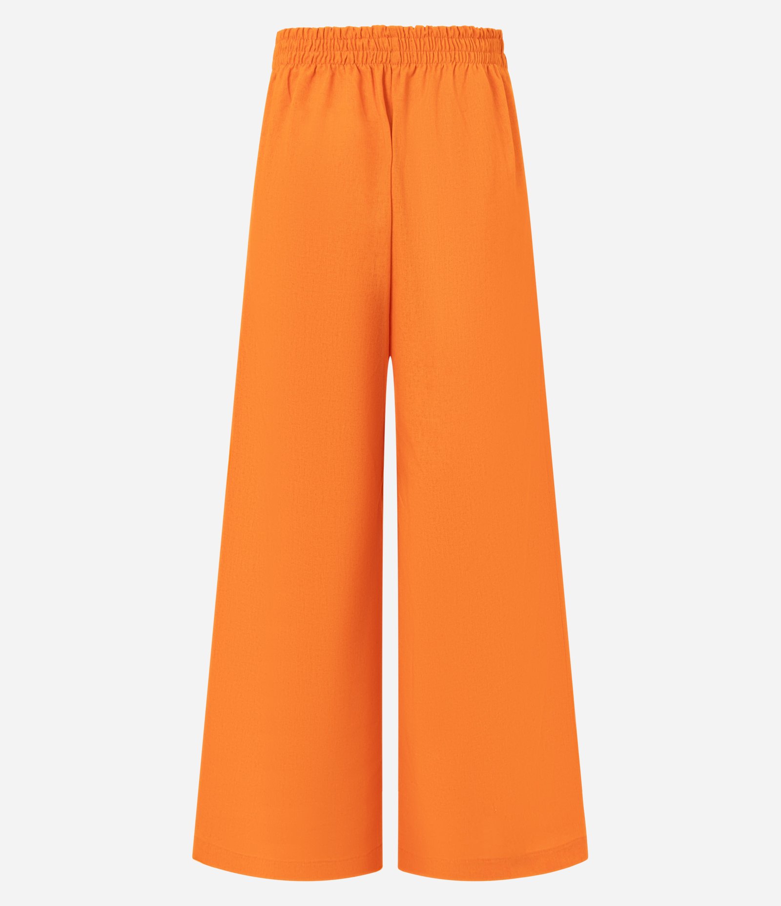 Calça Wide Leg Alfaiatada com Cintinho Embutido Laranja 6