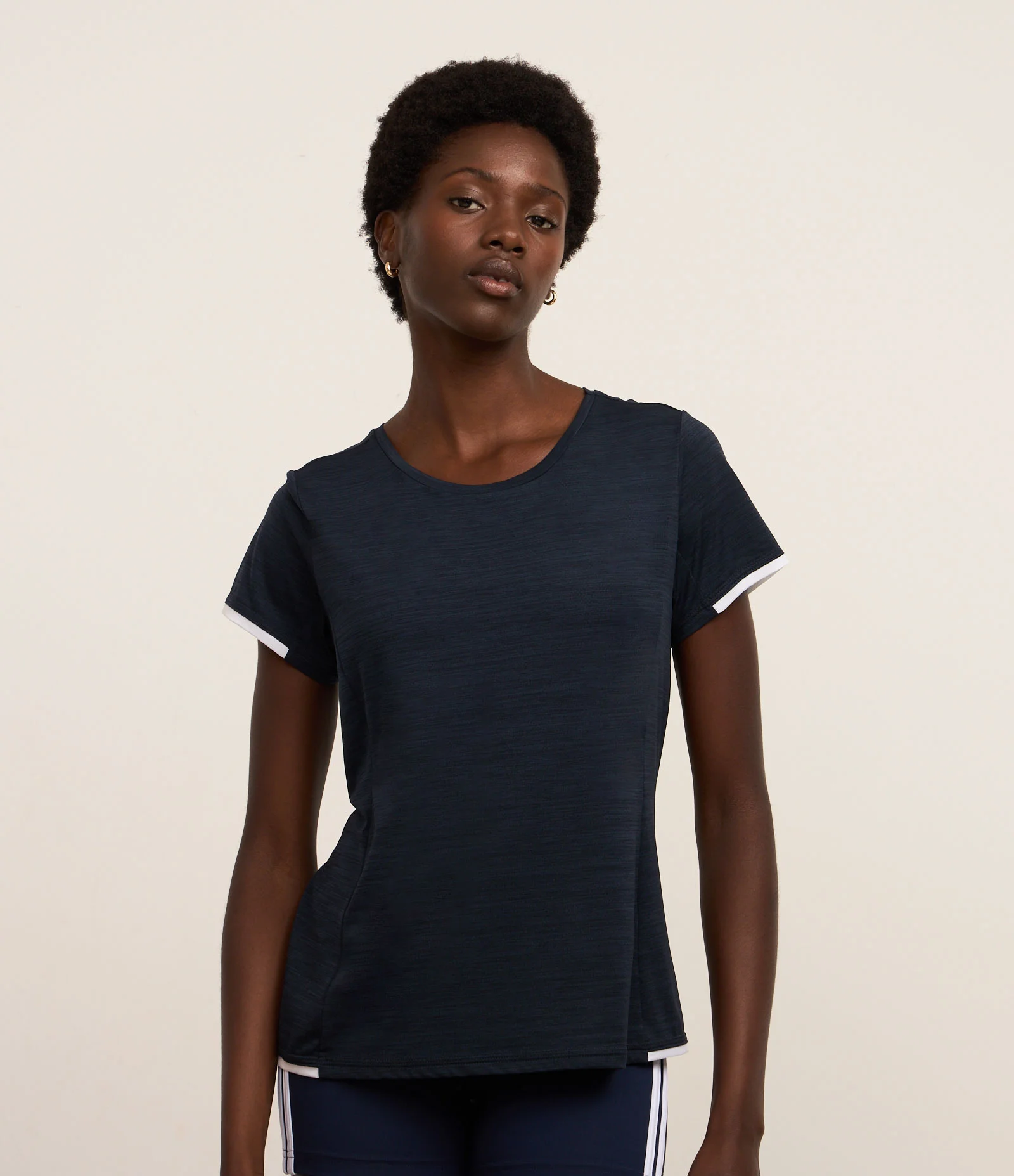 Camiseta Esportiva com Tecnologia Dry Azul Marinho 1