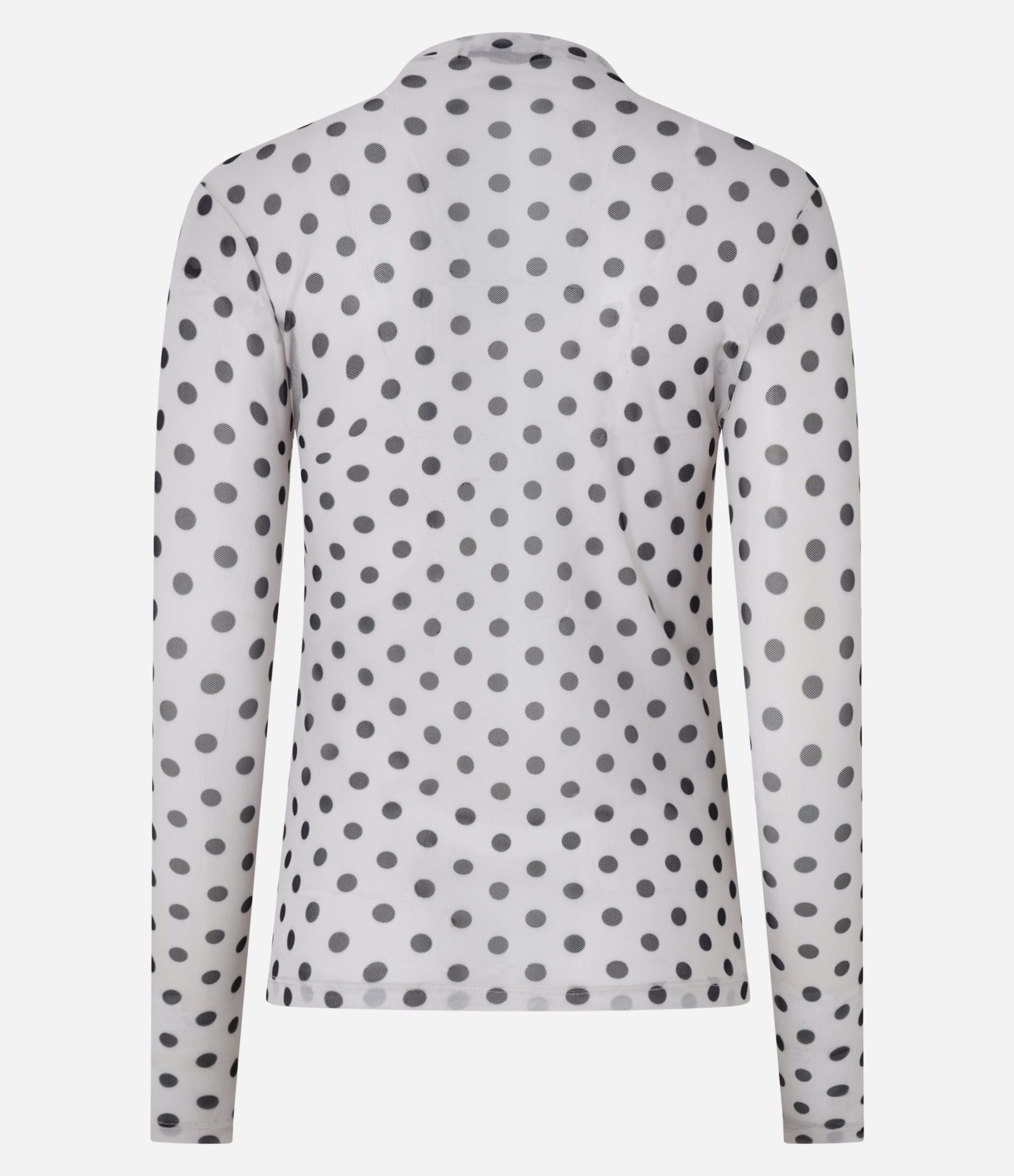 Blusa em Tule com Estampa Poá Bege 7