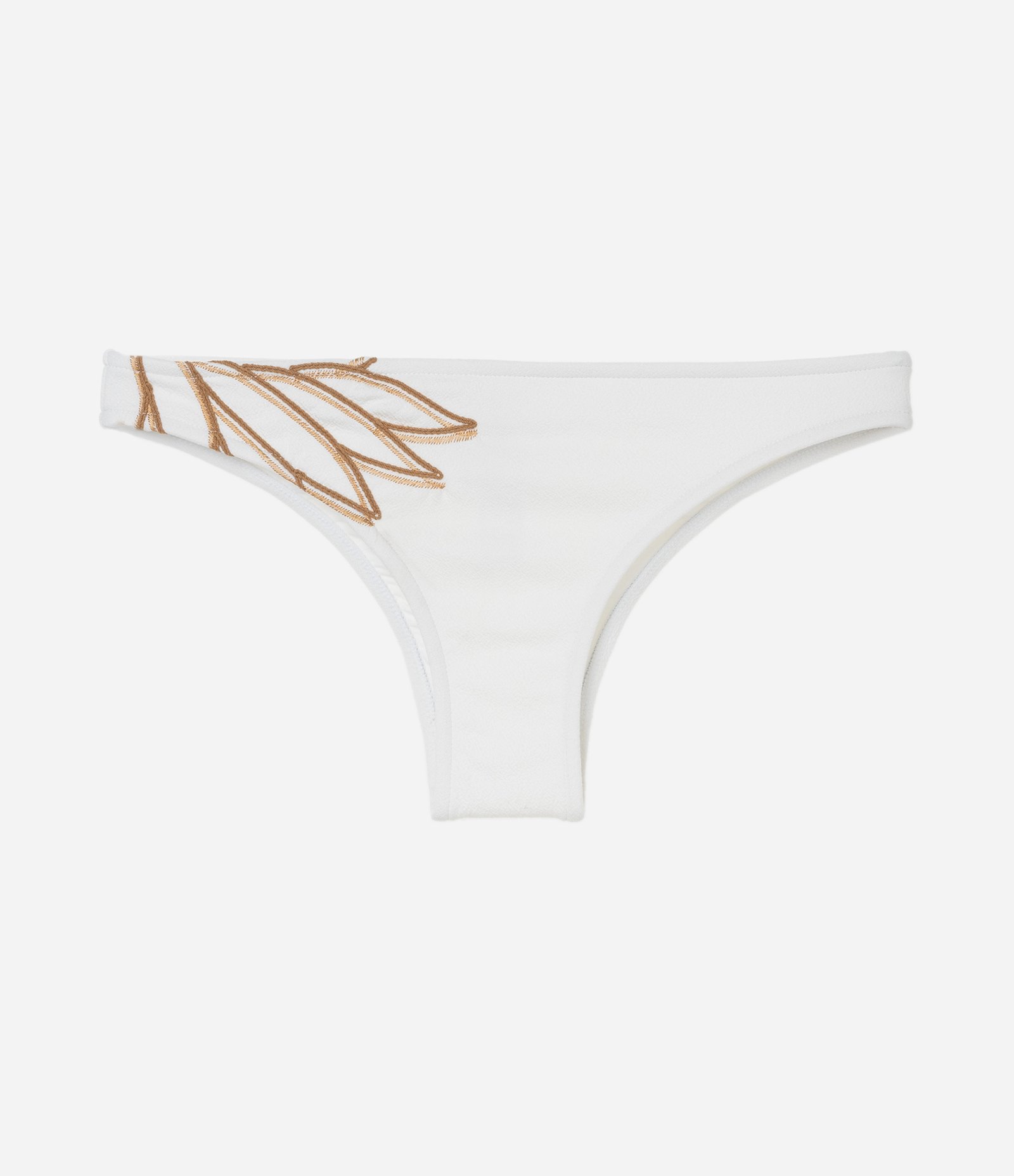 Biquíni Calcinha Básica em Microfibra com Bordado Abstrato Branco 5