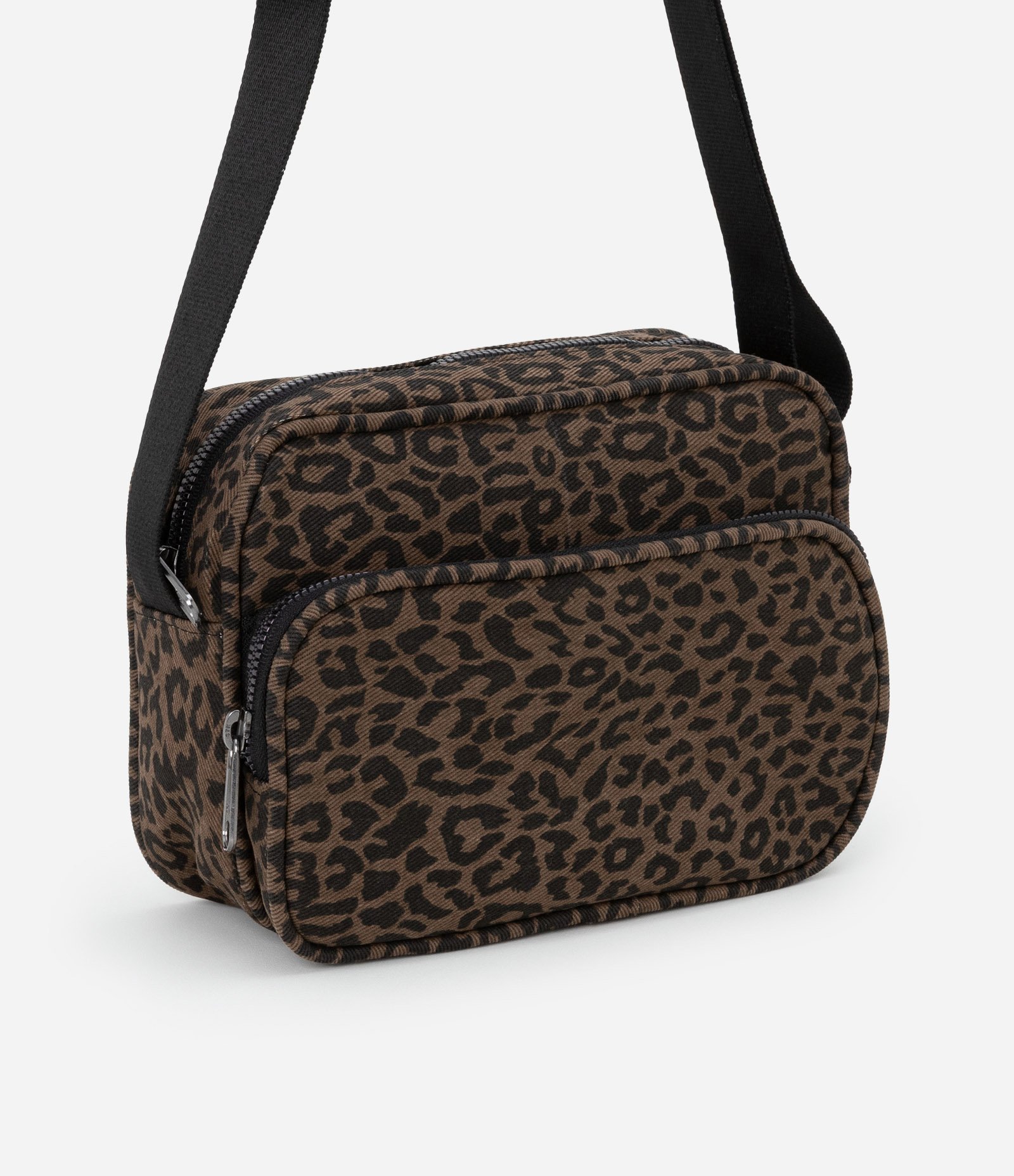 Bolsa Shoulder Bag em Algodão com Estampa de Animal Print Marrom 2