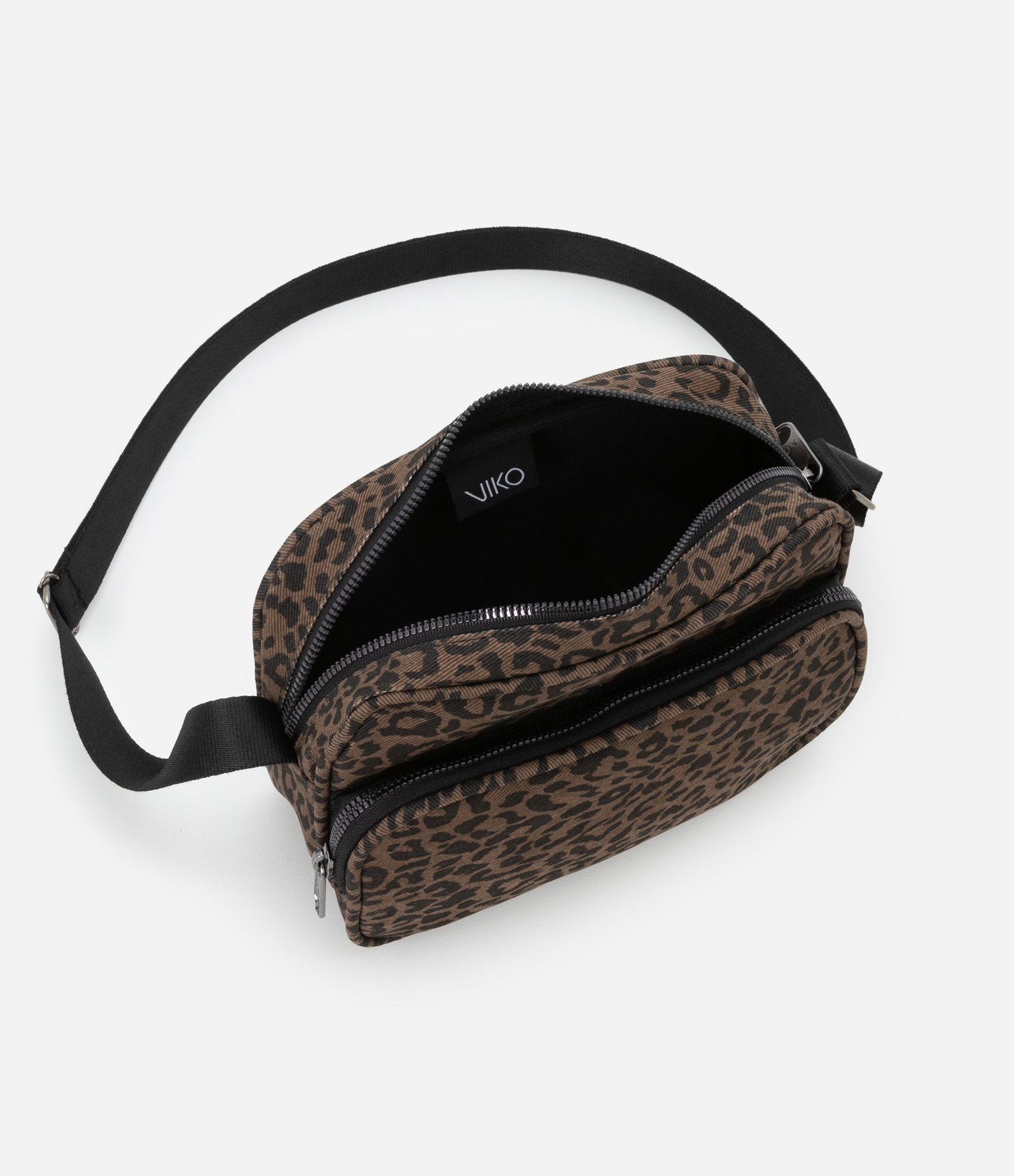 Bolsa Shoulder Bag em Algodão com Estampa de Animal Print Marrom 5