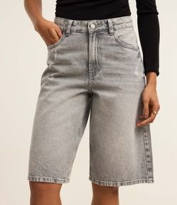 Bermuda Jorts em Jeans com Cintura Baixa