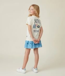 Camiseta Infantil com Estampa Selos SaltyCo - Tam  5 a 14 Anos