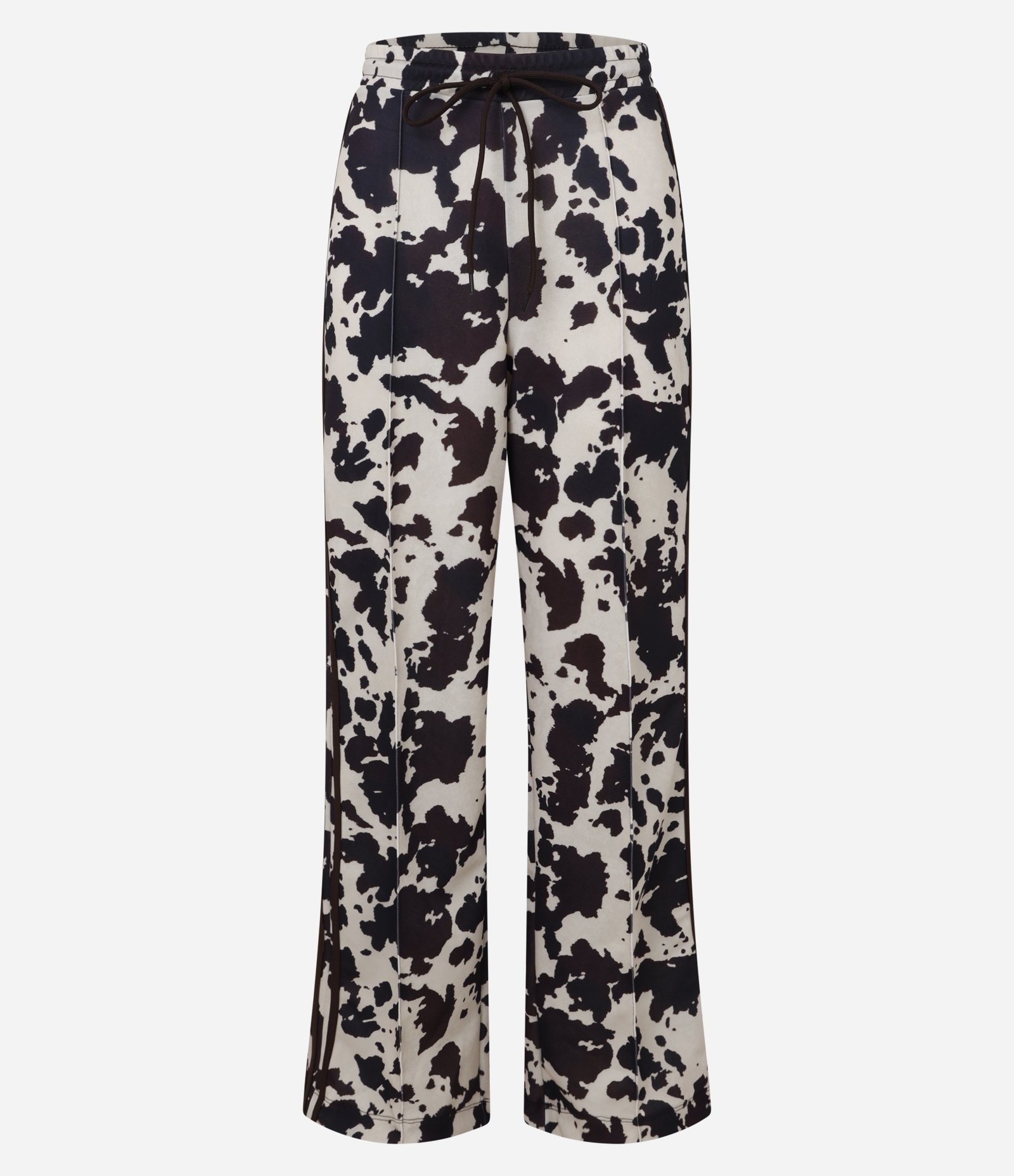 Calça Esportiva em Helanca com Estampa Animal Print Off White/Preto 5