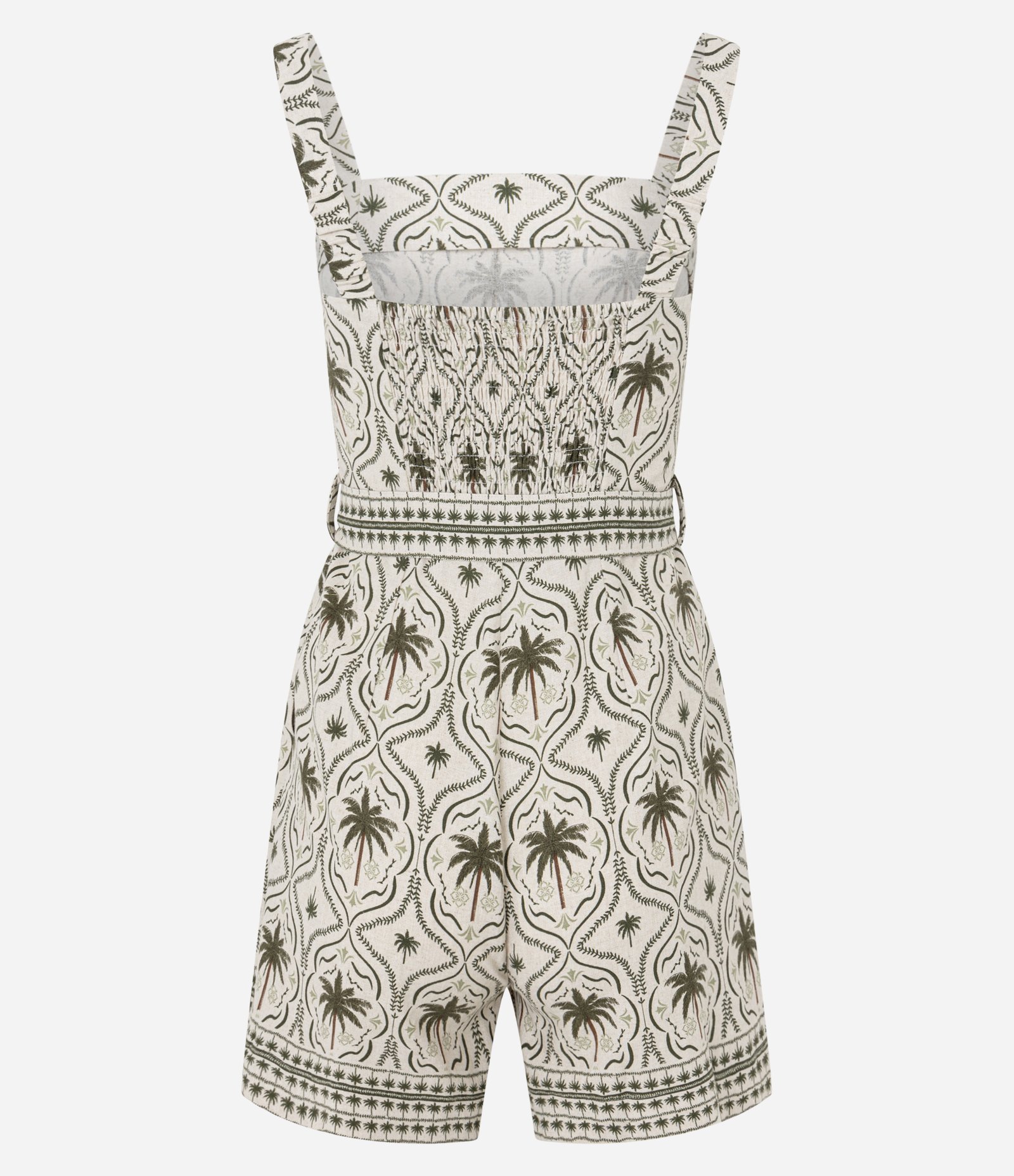 Macaquinho de Alça em Viscolinho com Estampa Floral Bege 3