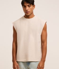 Regata Boxy em Algodão Texturizada