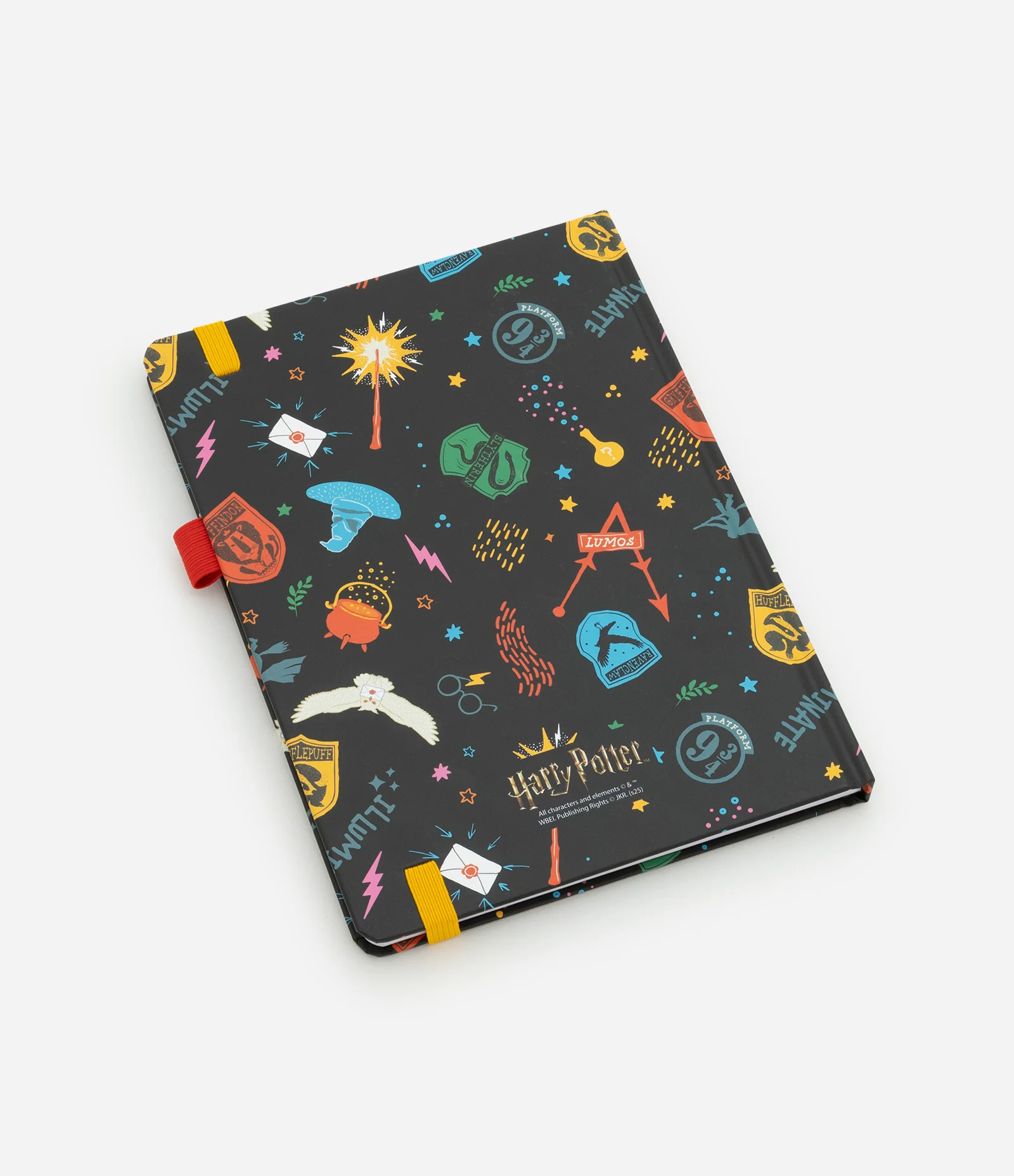 Caderno em Papel com Elástico e Estampa Harry Potter Preto 2