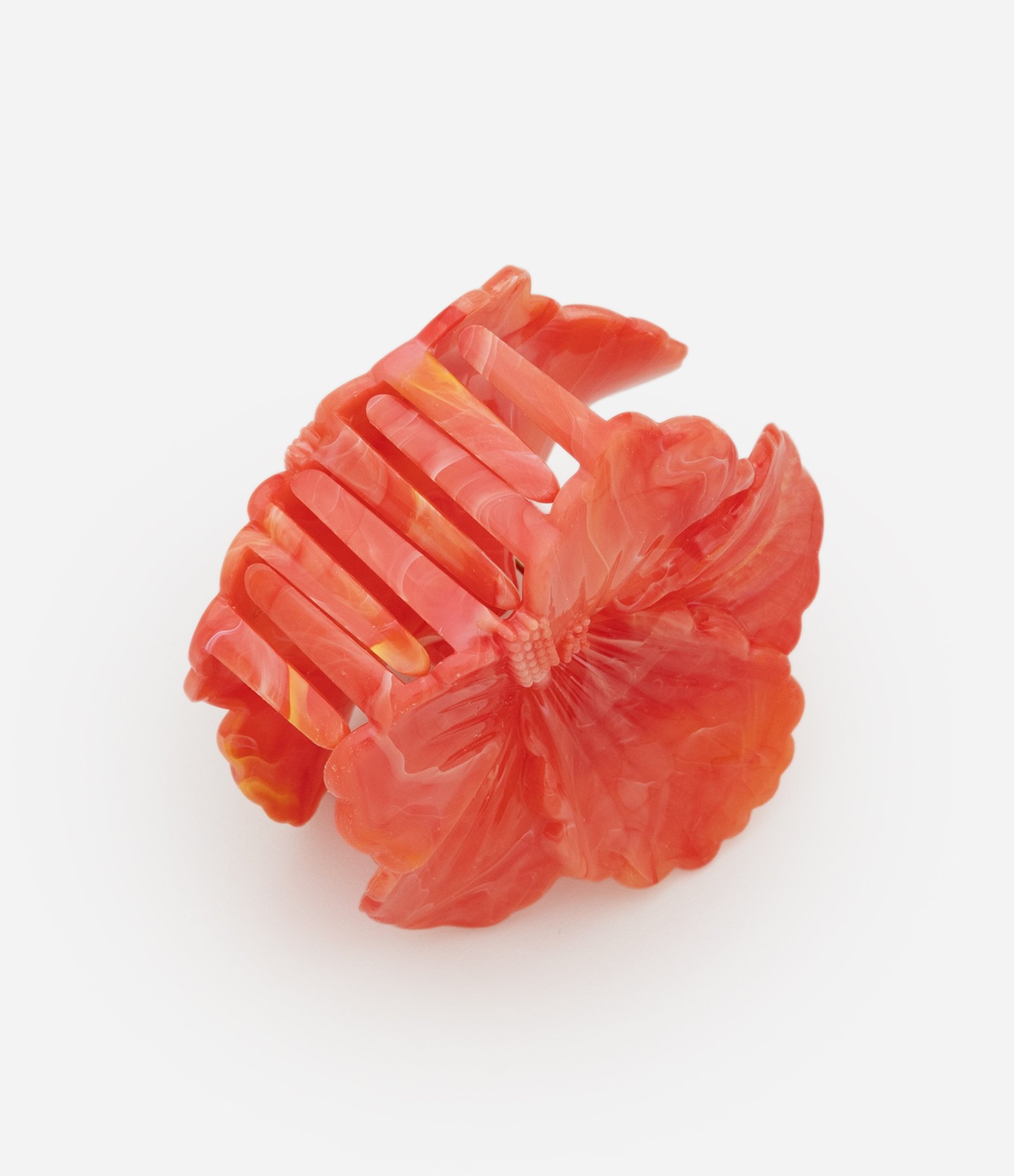 Piranha de Cabelo com Forma de Hibisco Rosa 2