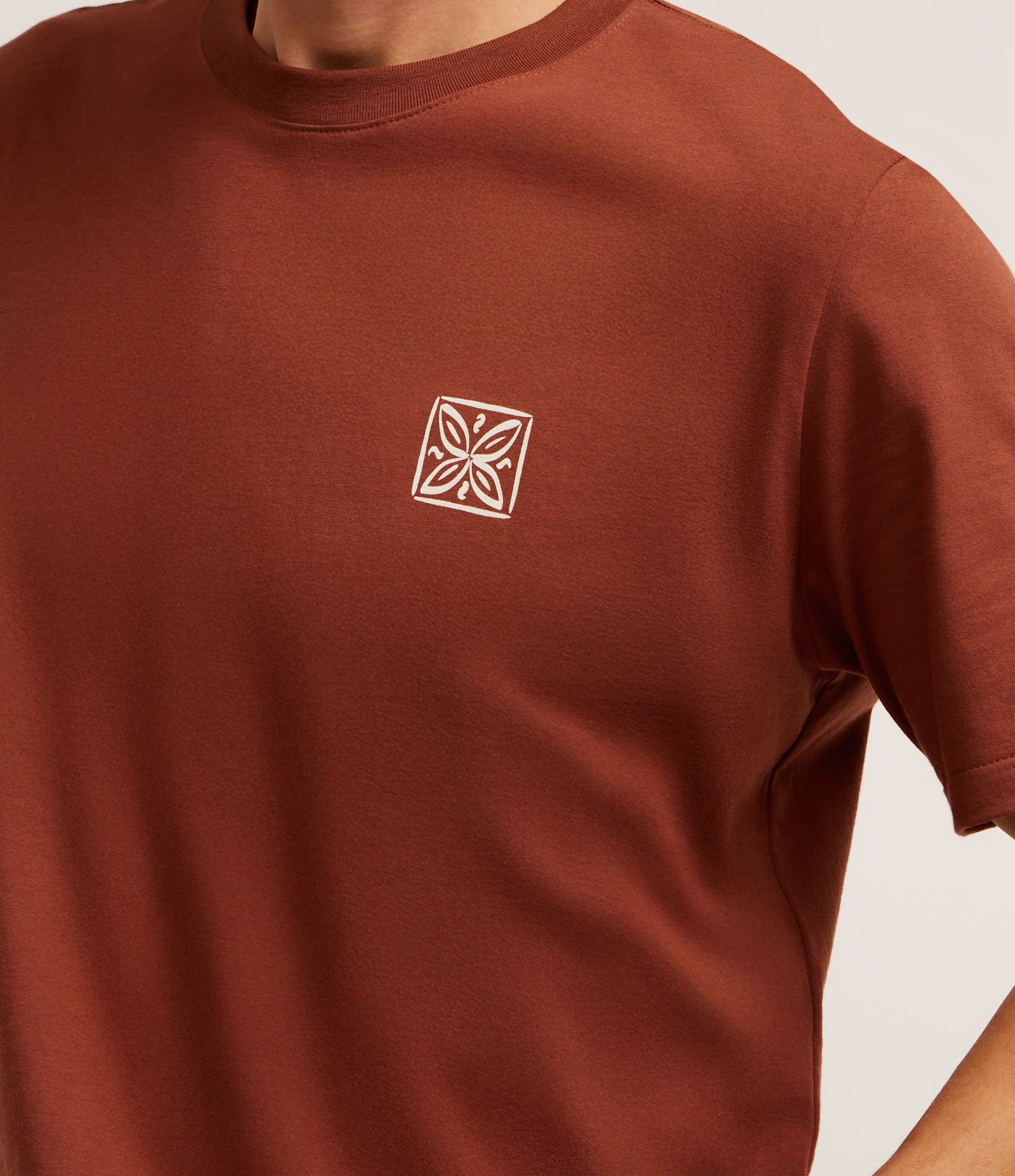 Camiseta Comfort em Algodão com Estampa Localizada e Lettering Marrom 4