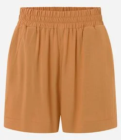 Short Cintura Alta com Lastex no Cós