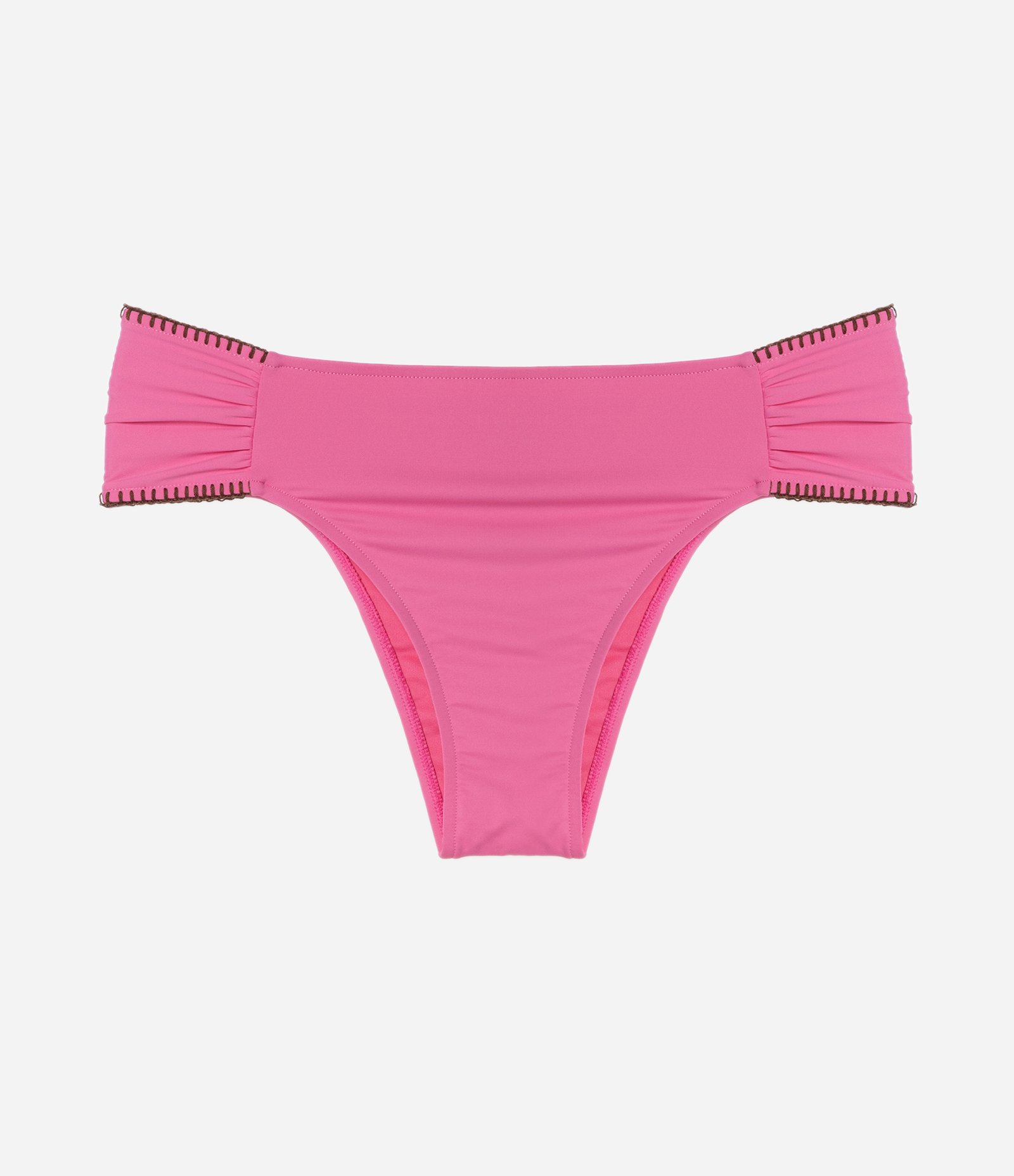 Biquíni Calcinha Borboleta em Microfibra com Detalhe de Crochê Curve & Plus Size Rosa 4