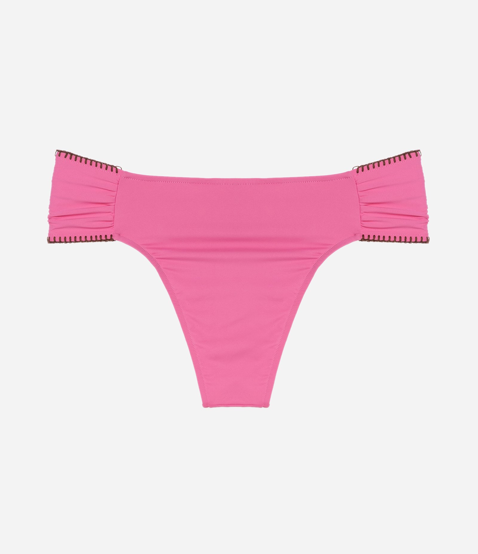 Biquíni Calcinha Borboleta em Microfibra com Detalhe de Crochê Curve & Plus Size Rosa 5