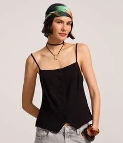 Colete em Alfaiataria com Botões