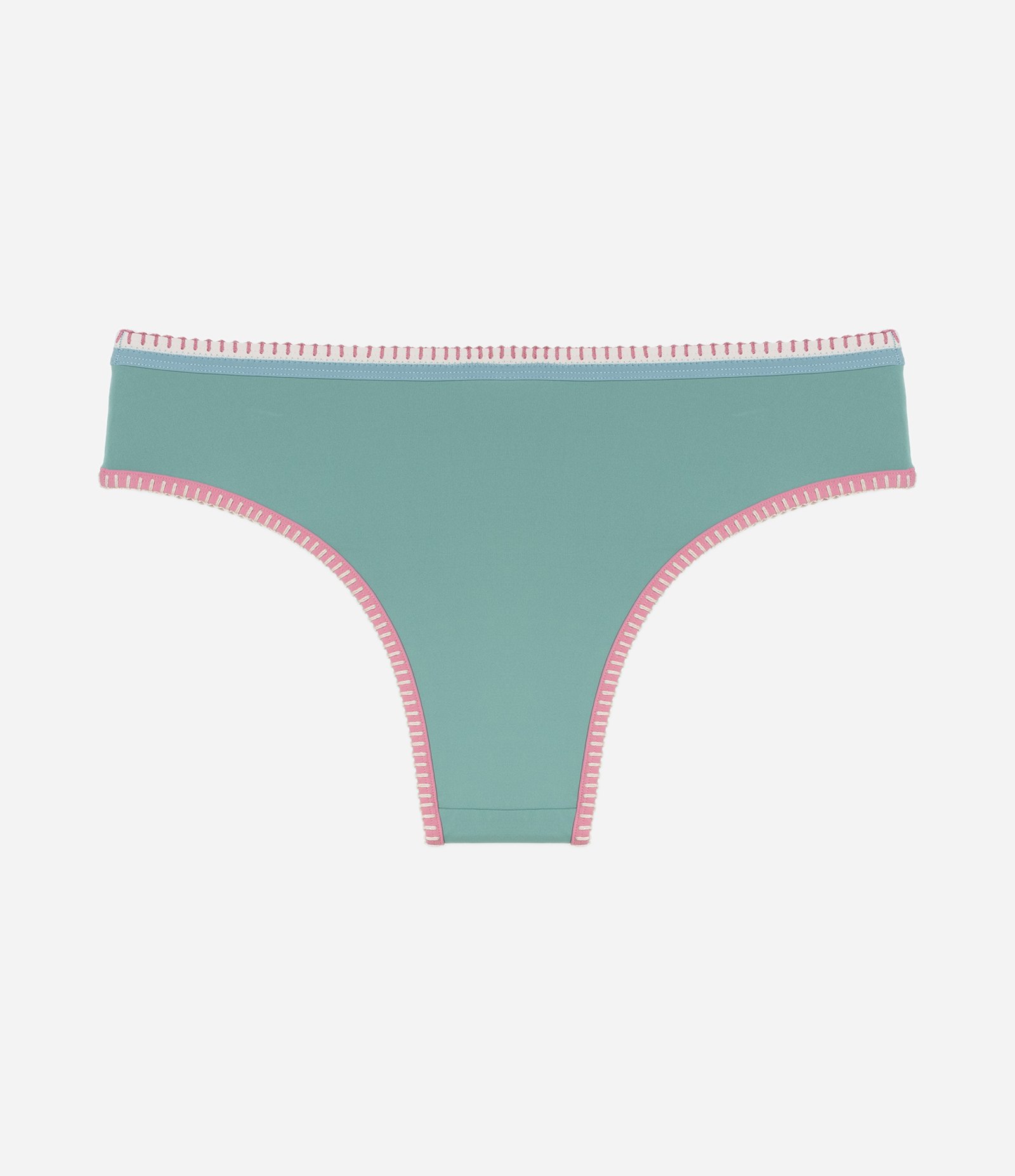 Biquíni Calcinha Média em Microfibra com Viés Colorido Curve & Plus Size Verde 6