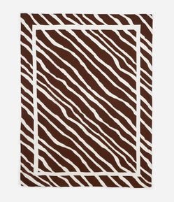 Canga Retangular em Chalis com Estampa Animal Print Zebra