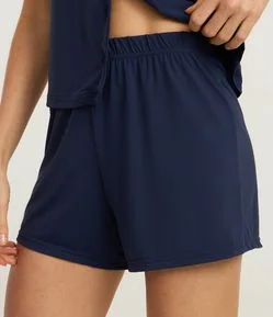 Pijama Short Doll Americano em Microfibra com Rendinha