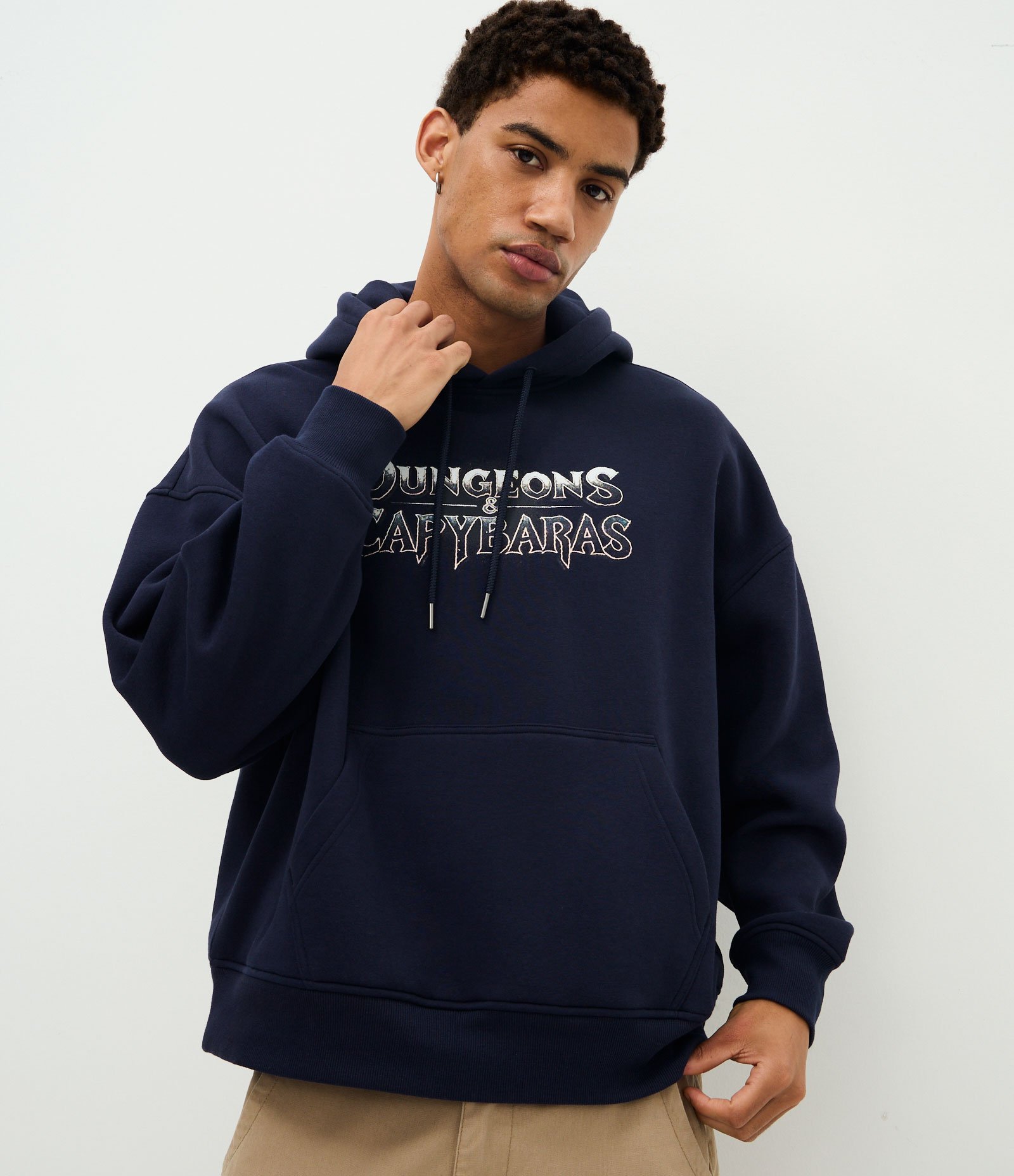 Casaco em Moletom com Felpa com Estampa Dungeons Capybaras Azul 2