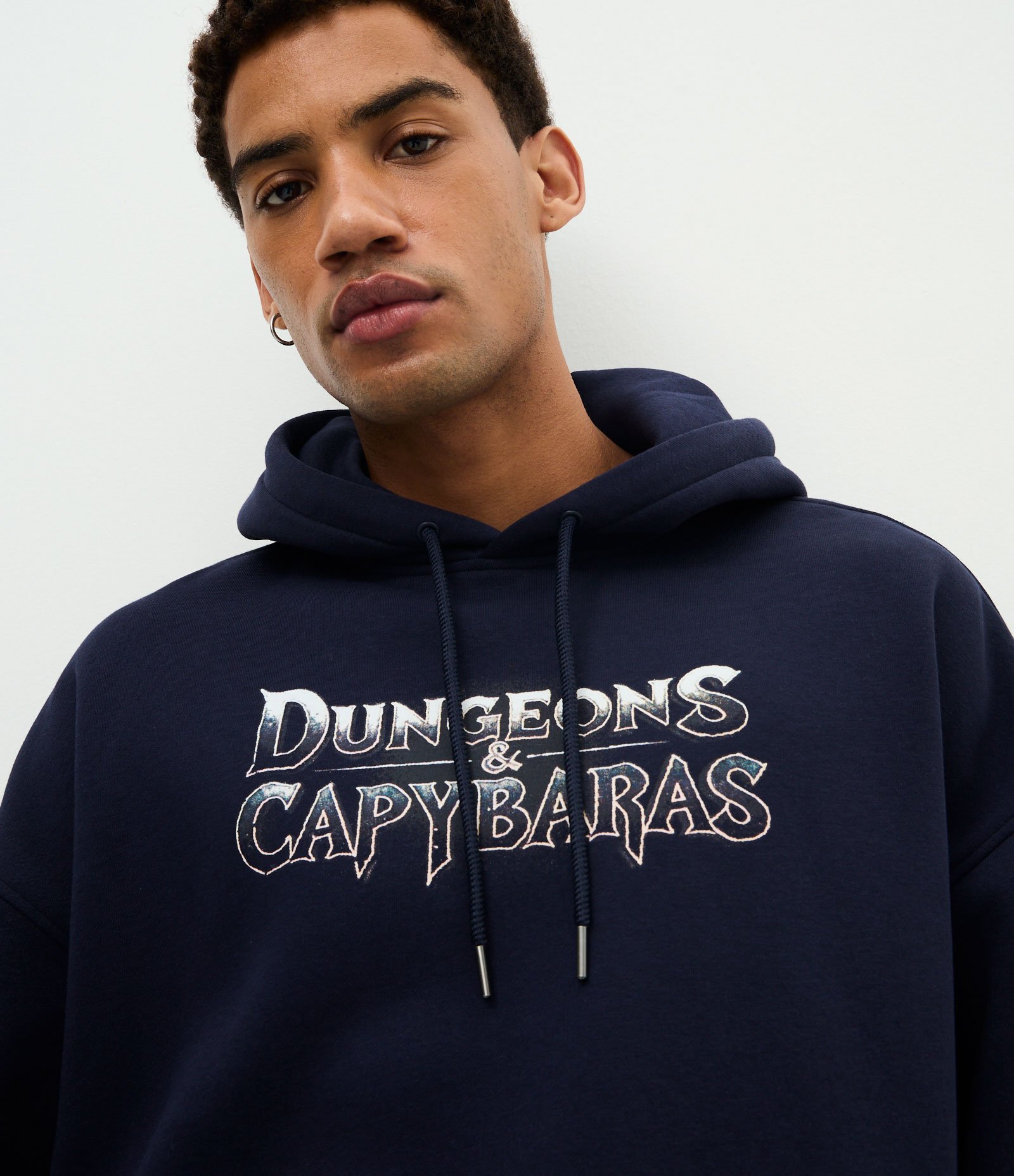 Casaco em Moletom com Felpa com Estampa Dungeons Capybaras Azul 3