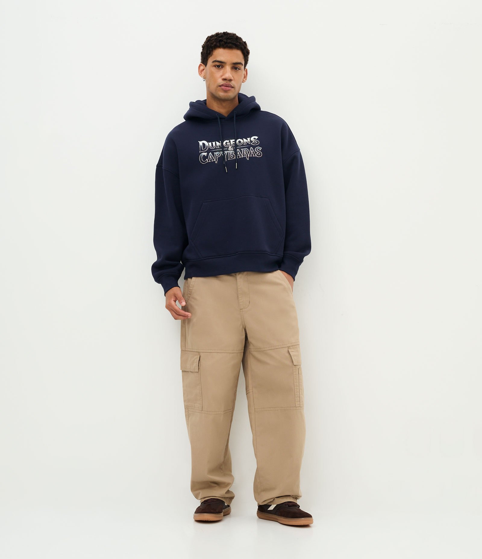 Casaco em Moletom com Felpa com Estampa Dungeons Capybaras Azul 4