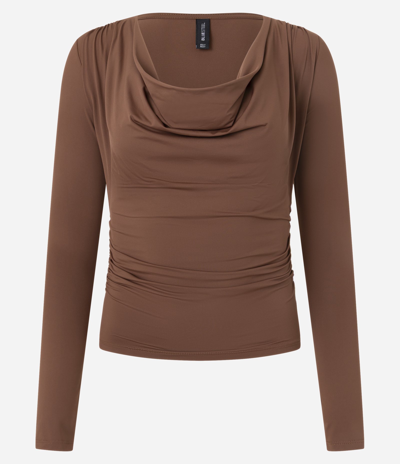 Blusa em Microfibra com Decote Degagê Marrom 4