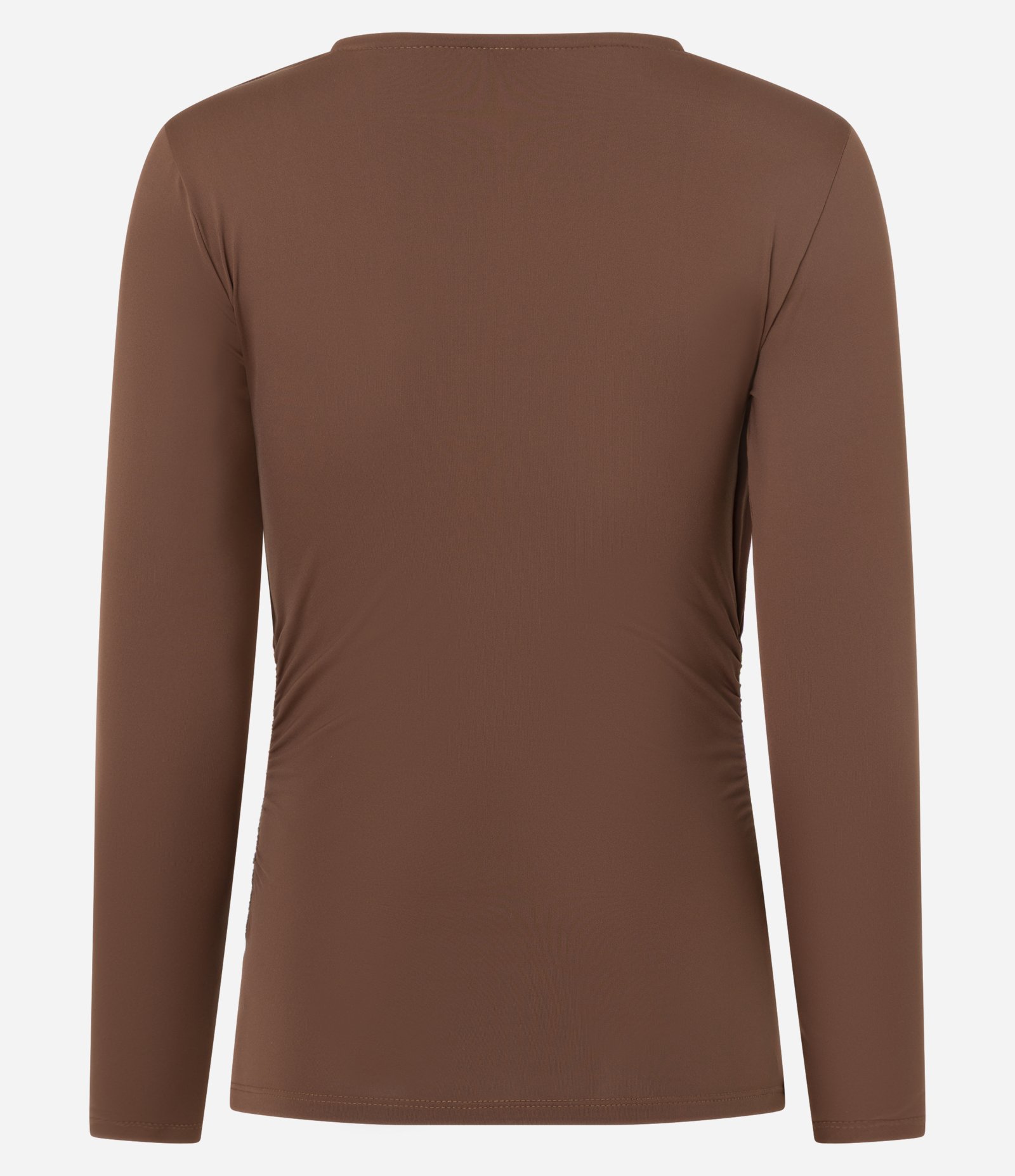 Blusa em Microfibra com Decote Degagê Marrom 5
