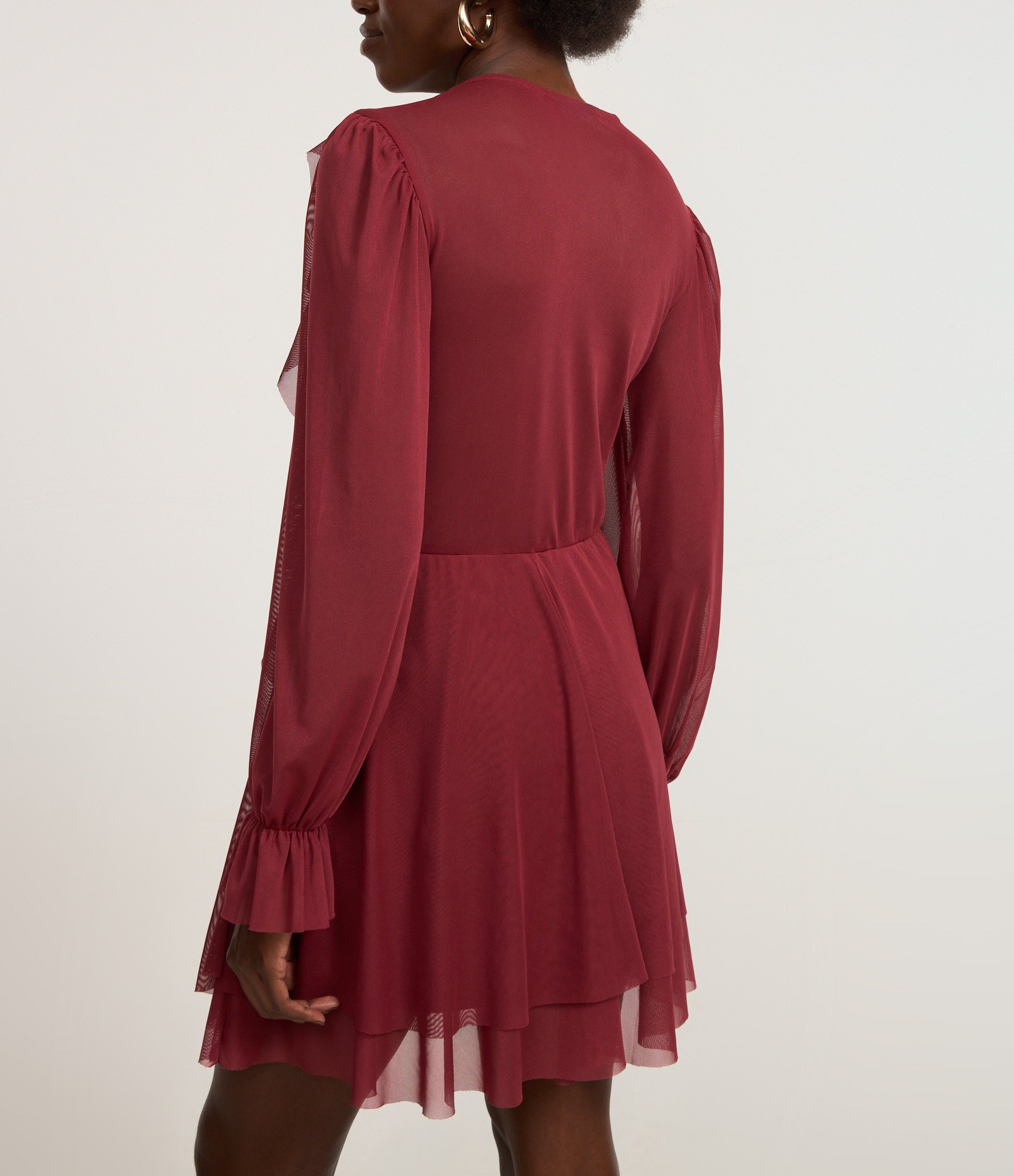 Vestido em Tule com Babados e Amarração M 5