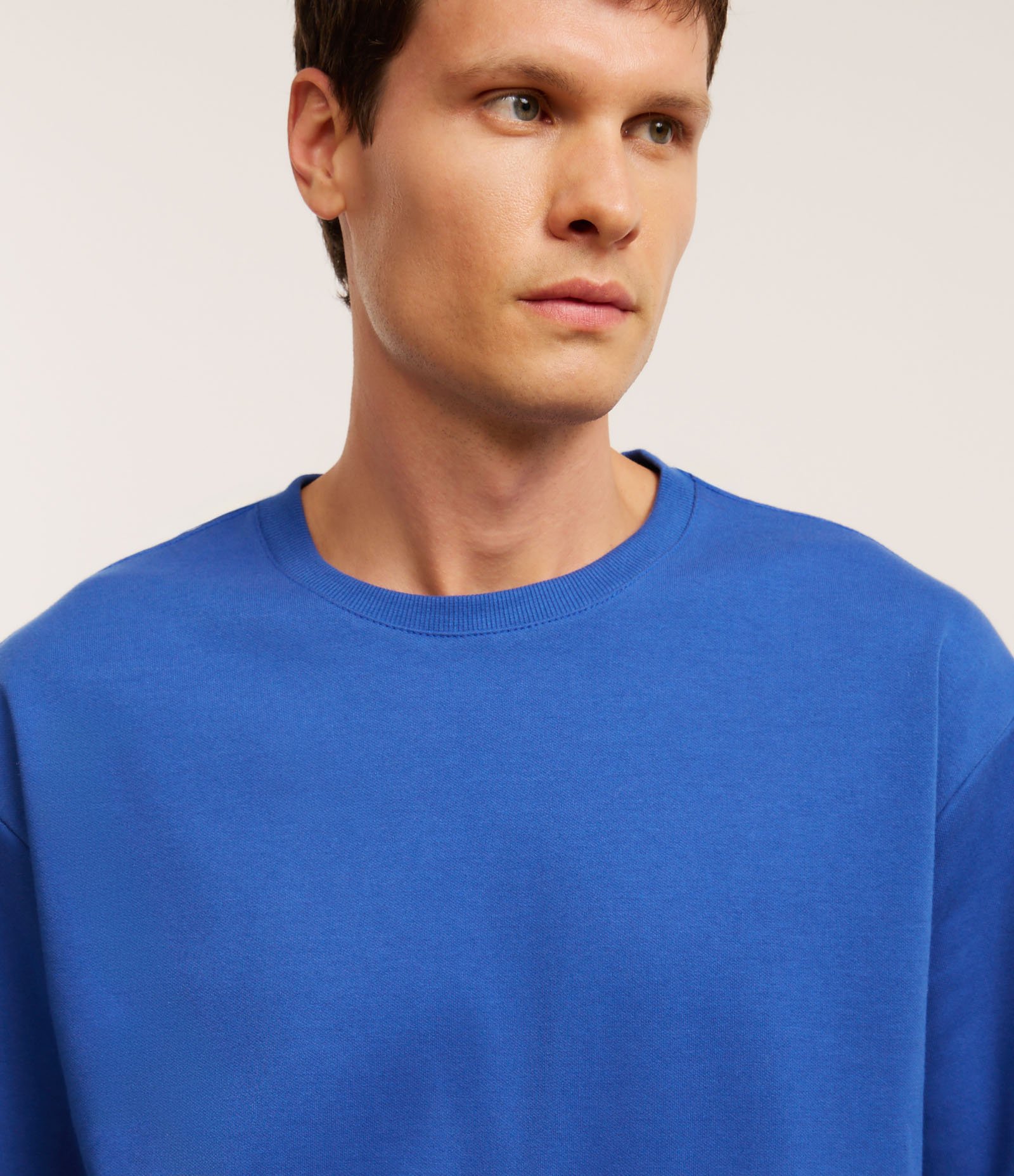 Camiseta Boxy em Algodão Azul 4