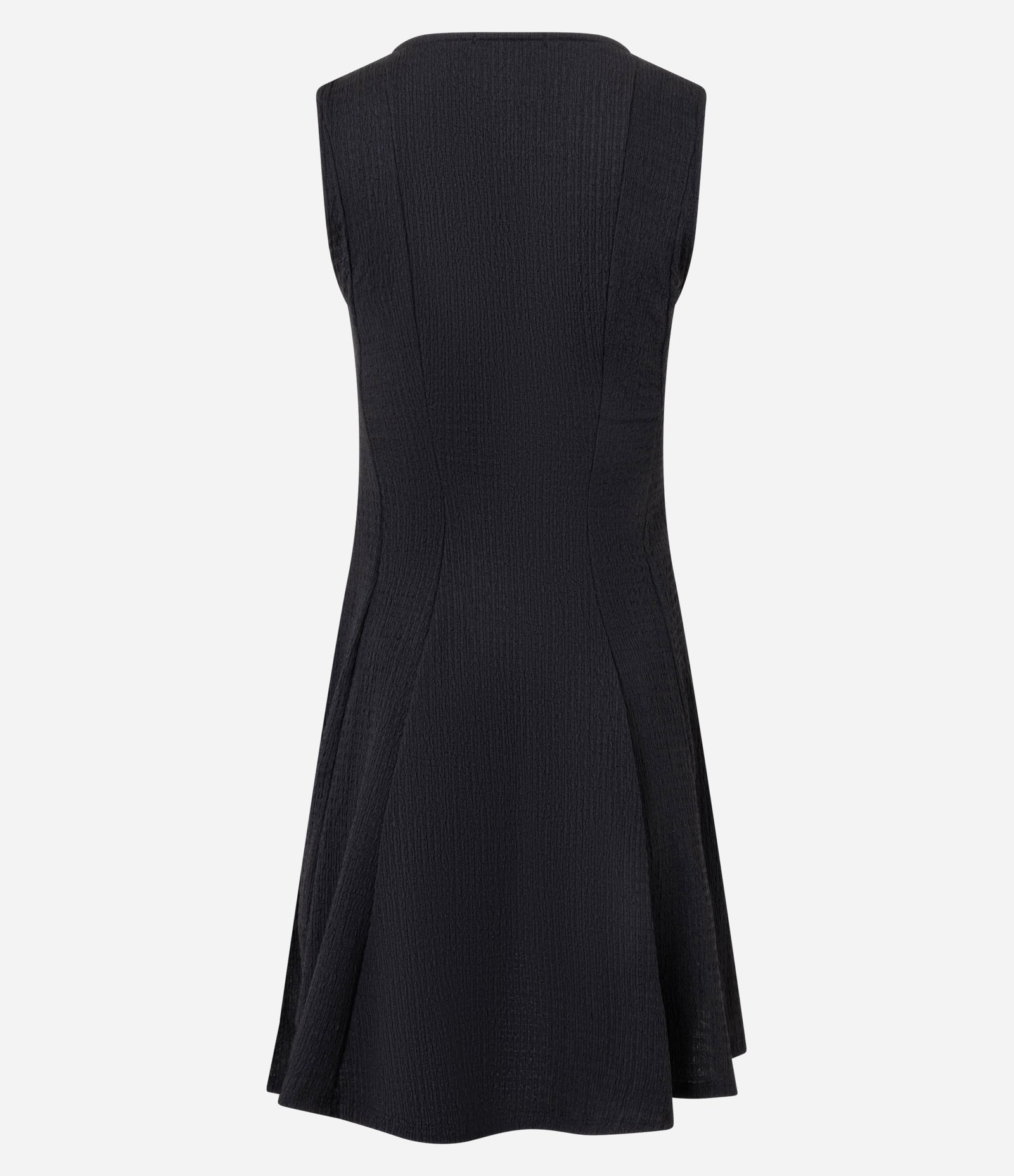 Vestido Godê Curto Texturizado com Detalhe Metalizado Preto 7