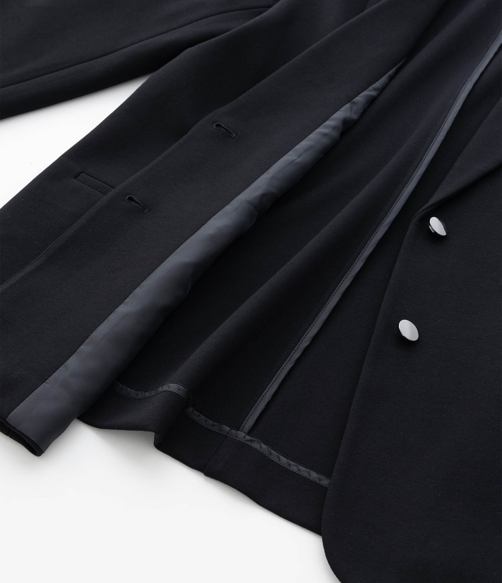 Blazer Slim Alongado em Ponto Roma Curve & Plus Size Preto 8