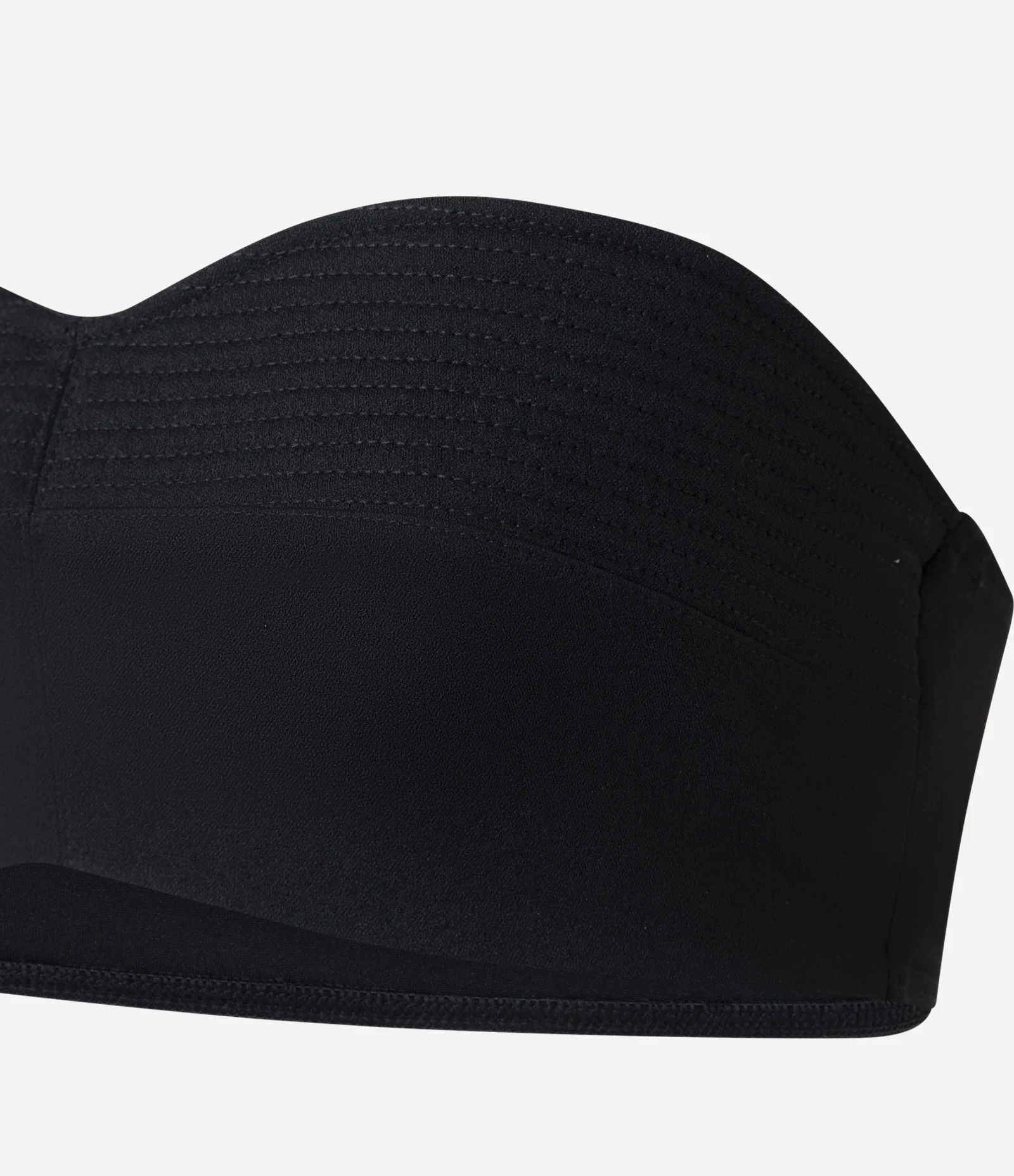 Blusa Top Faixa com Decote Pespontado Preto 5