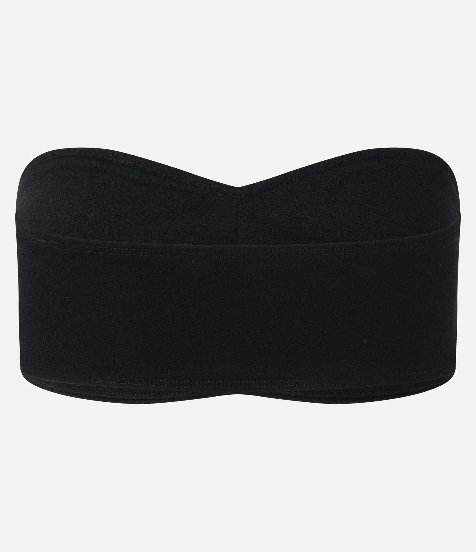 Blusa Top Faixa com Decote Pespontado Preto 6