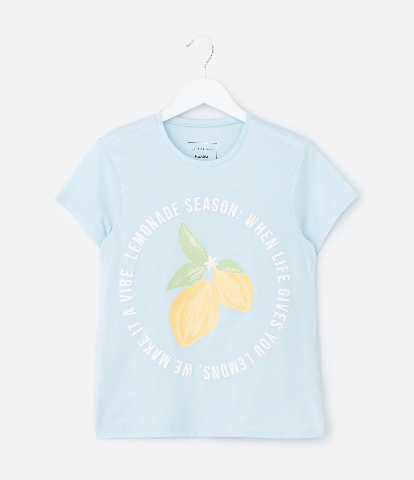 Camiseta Regular Infantil com Estampa de Limão Siciliano - Tam 5 a 14 anos Azul 2