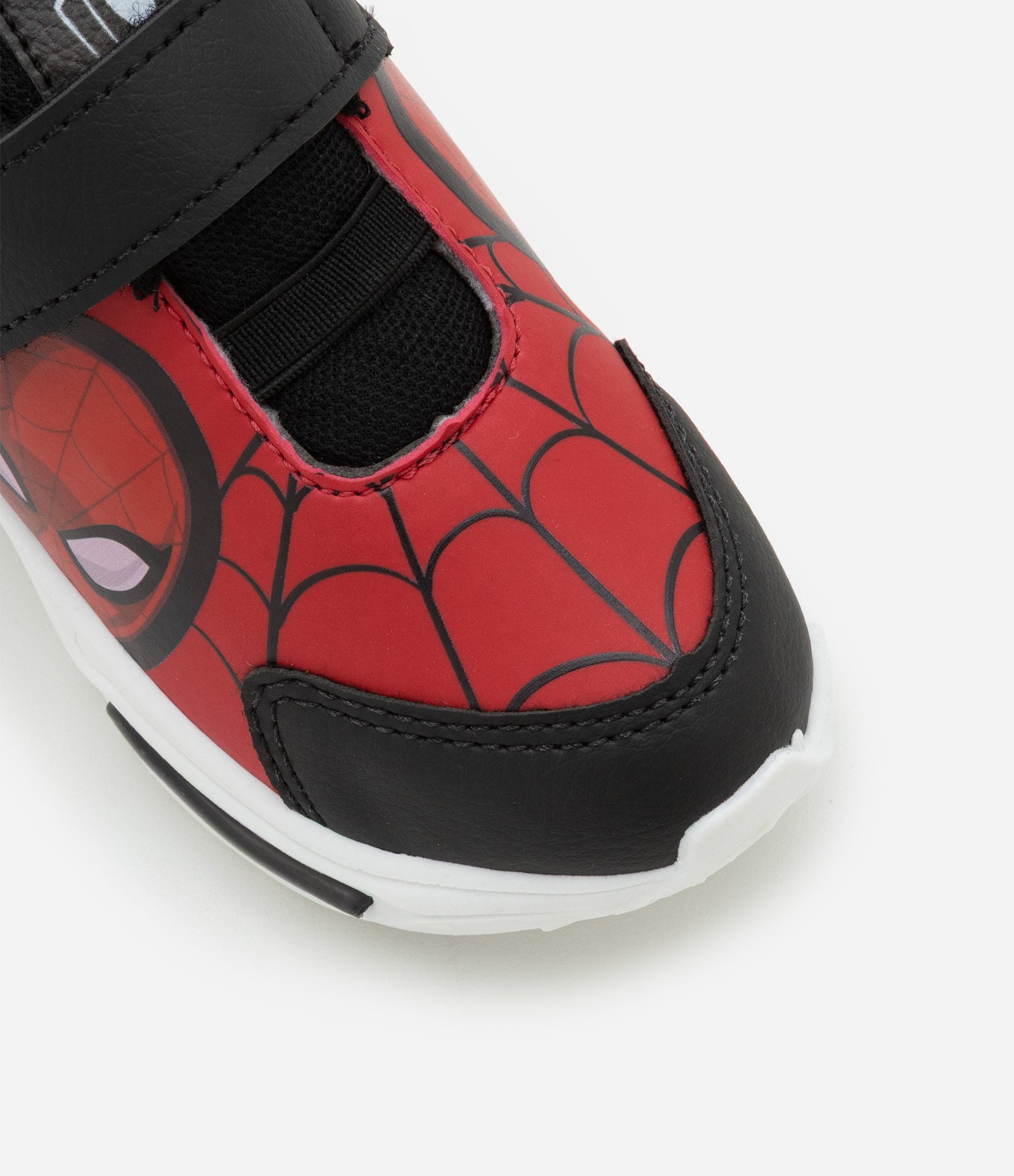 Tênis Infantil com Estampa Homem-Aranha e Sola em LED - Tam 21 ao 27 Vermelho/Preto 6