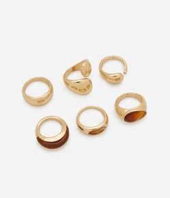 Kit 06 Anéis Diversos