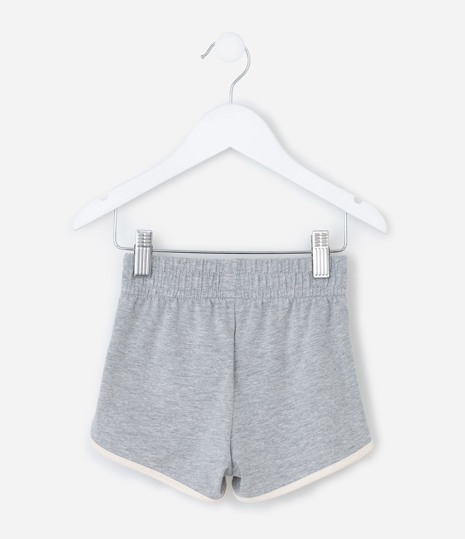 Short Infantil Runner em Algodão com Viés Contrastante - Tam 1 a 6 Anos Cinza 3
