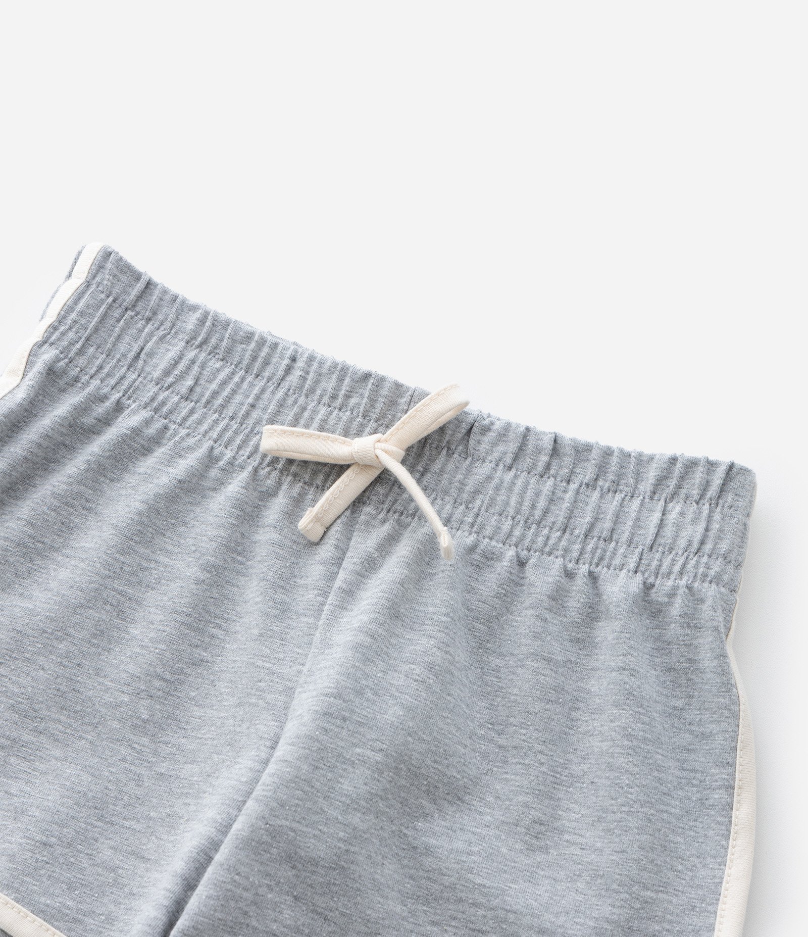 Short Infantil Runner em Algodão com Viés Contrastante - Tam 1 a 6 Anos Cinza 5