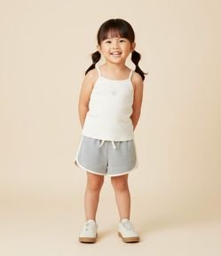 Short Infantil Runner em Algodão com Viés Contrastante - Tam 1 a 6 Anos